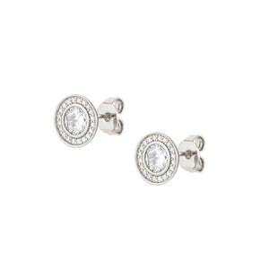 Aurea Stud Earrings With Silver And Stones