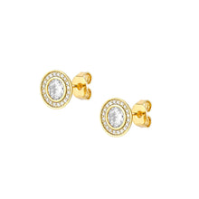 Load image into Gallery viewer, Aurea Stud Earrings With Yellow And Stones
