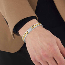 Load image into Gallery viewer, Metal Links Essential Bracelet Gold Tone And Steel
