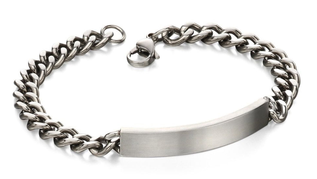 Stainless Steel Brushed ID Bracelet
