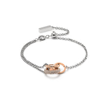 Load image into Gallery viewer, Classic Entwine Silver And Rose Gold Bracelet
