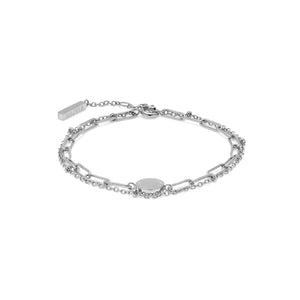 Classic Illusion Silver Stacking Bracelet
