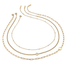 Load image into Gallery viewer, Classic Illusion Gold Stacking Necklace Set
