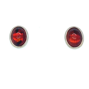 Amber Oval Stud Earrings