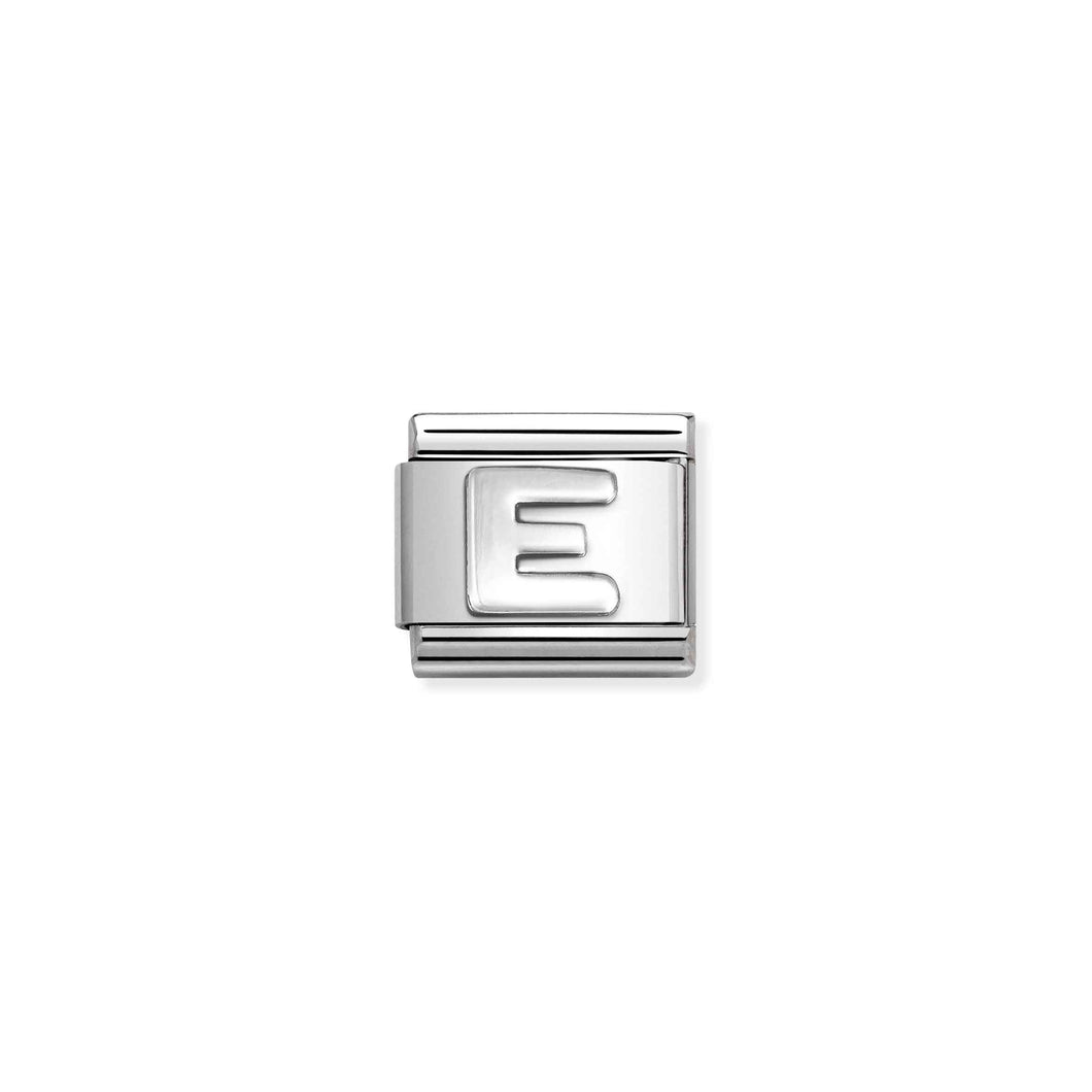 Composable Classic Link Letter E In Silver