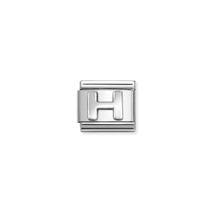 Composable Classic Link Letter H In Silver