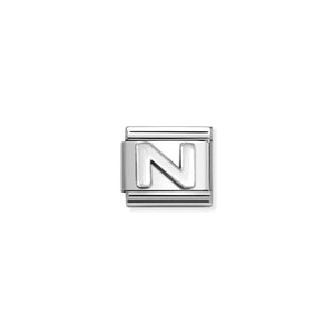 Composable Classic Link Letter N In Silver