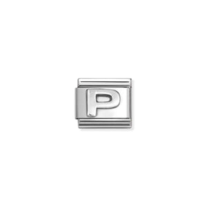 Composable Classic Link Letter P In Silver