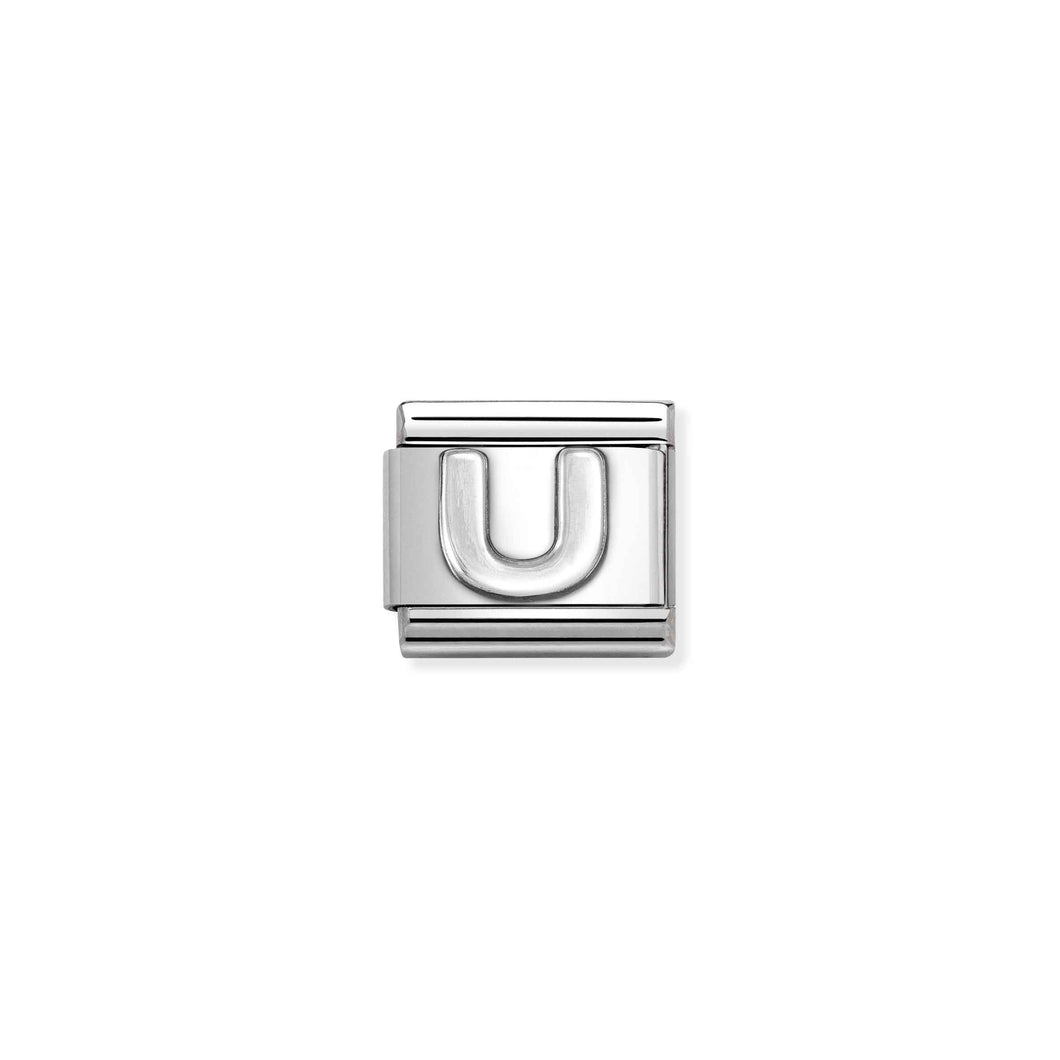 Composable Classic Link Letter U In Silver