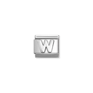 Composable Classic Link Letter W In Silver