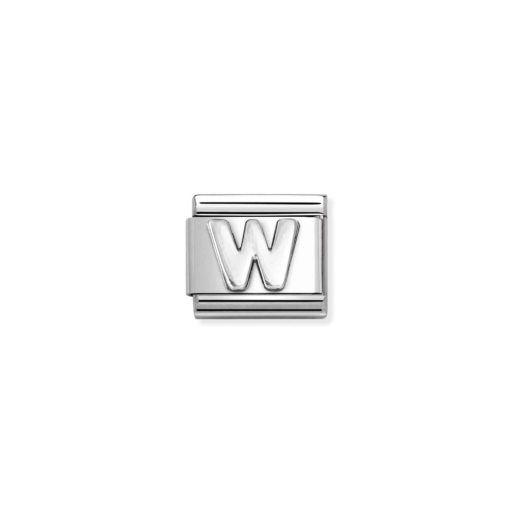 Composable Classic Link Letter W In Silver