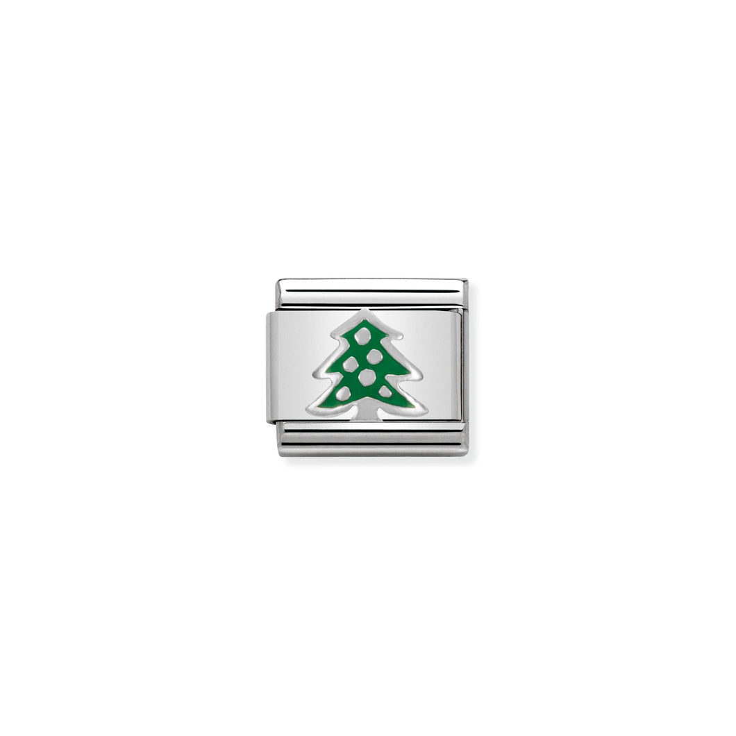 Composable Classic Link Christmas Tree In Silver And Enamel