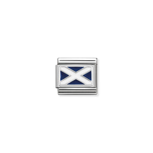 Composable Classic Link Scotland Flag In Silver And Enamel