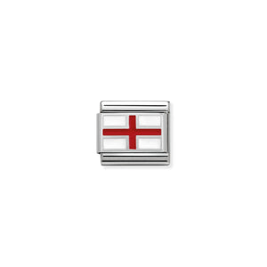 Composable Classic Link England Flag In Silver And Enamel