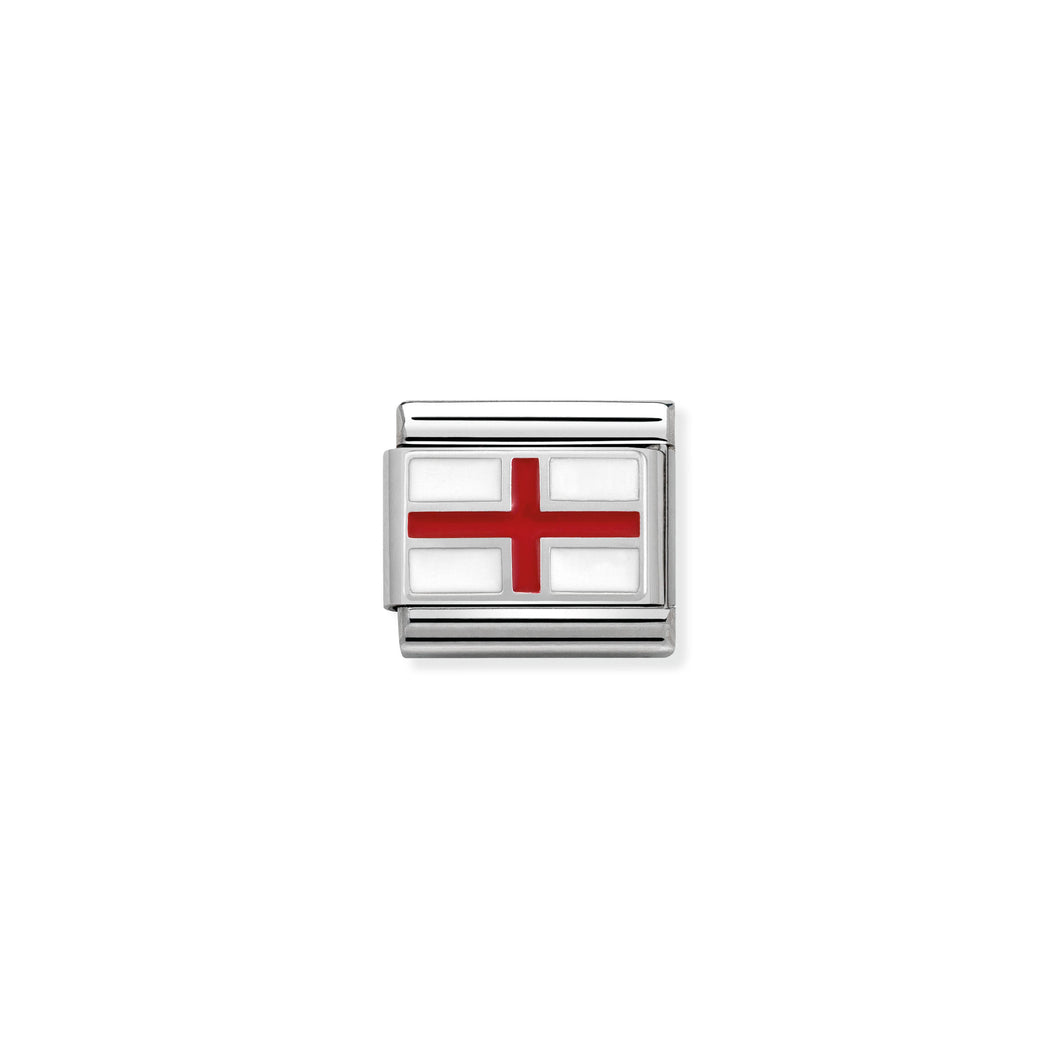 Composable Classic Link England Flag In Silver And Enamel