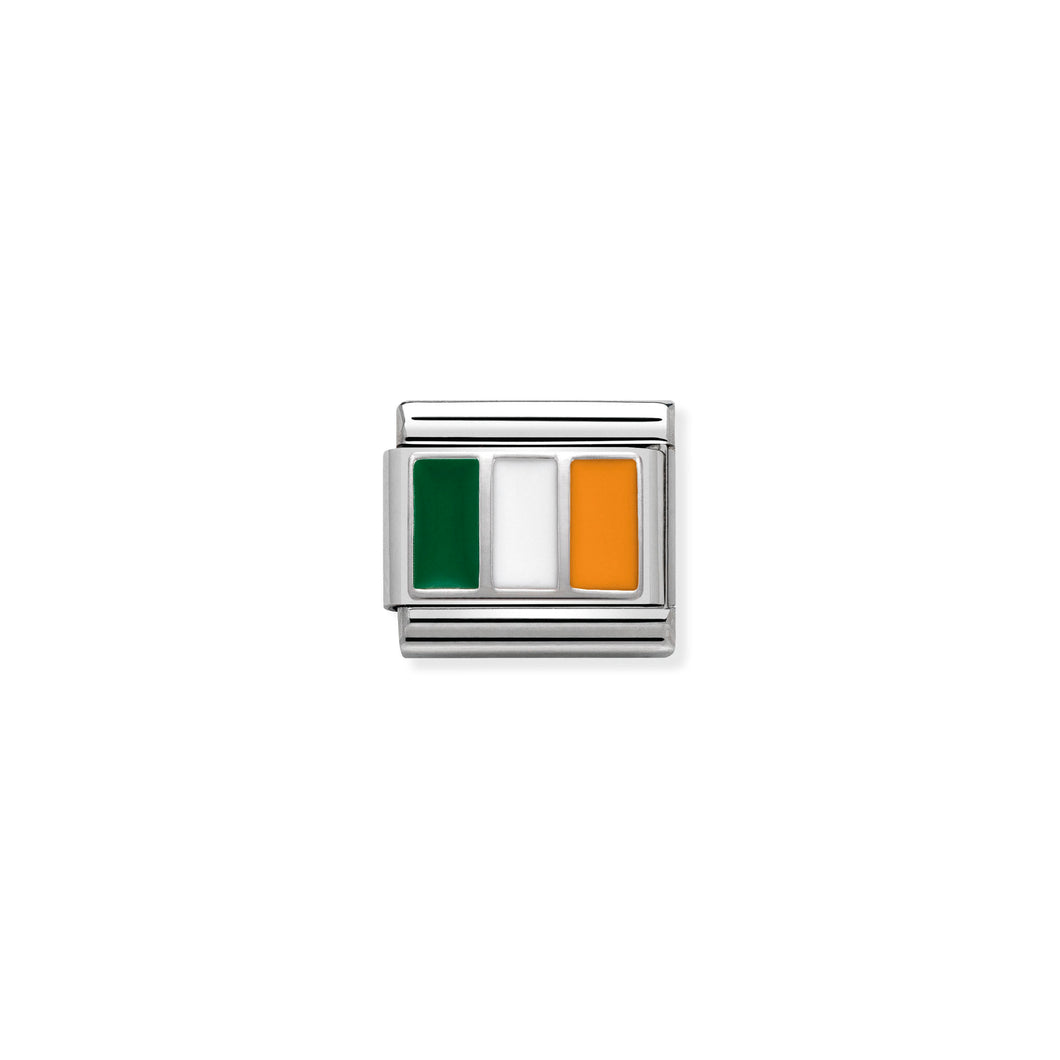 Composable Classic Link Ireland Flag In Silver And Enamel