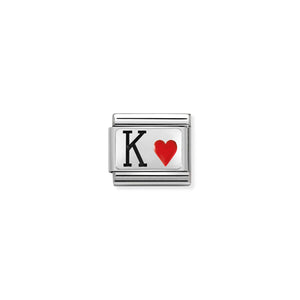 Composable Classic Link King Hearts In Silver And Enamel