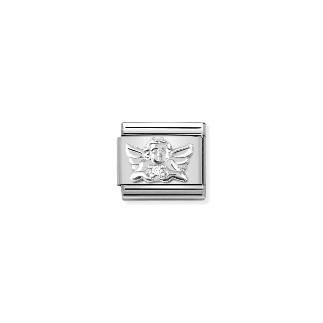 Composable Classic Link Angel In Silver And Stone