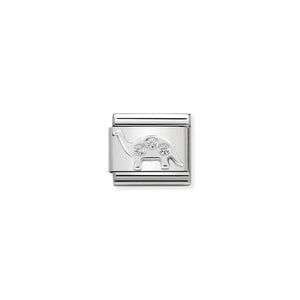 Composable Classic Link Brontosaurus In Silver And Stone