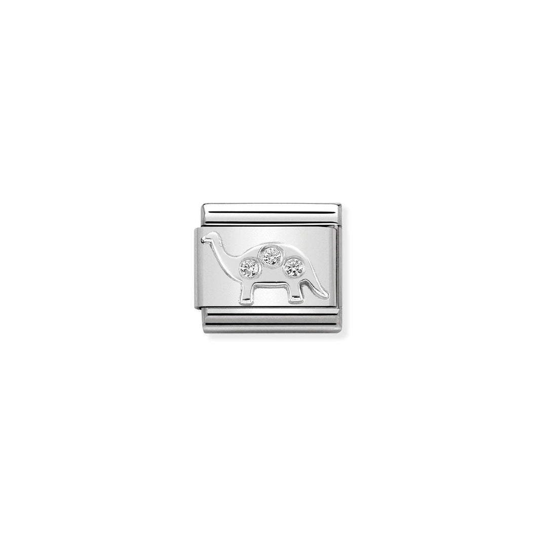 Composable Classic Link Brontosaurus In Silver And Stone