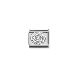 Composable Classic Link Rose In Silver And Stone