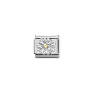 Composable Classic Link Daisy In Silver And Stone
