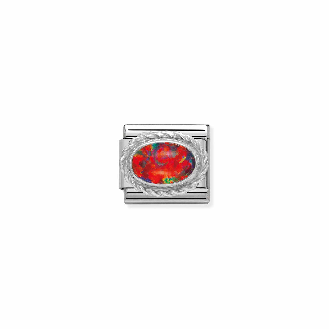 Composable Classic Link Silver With Red Opal Stone