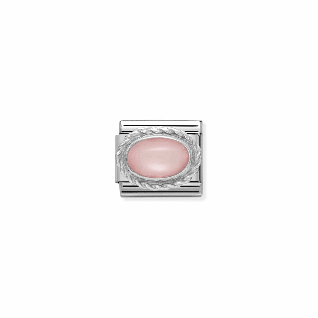 Composable Classic Link Silver With Pink Opal Stone