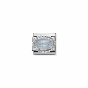 Composable Classic Link Silver With Aquamarine Stone