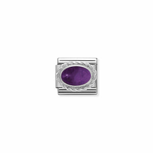 Composable Classic Link Silver With Amethyst Stone