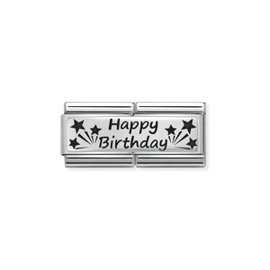 Composable Classic Double Link Silver Happy Birthday