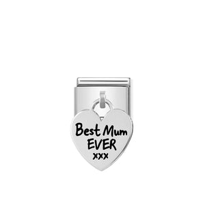 Composable Classic Link Silver Heart Best Mum