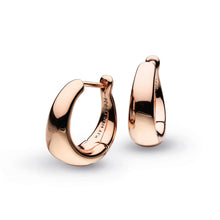 Load image into Gallery viewer, Bevel Cirque Blush Small Hinged Huggie Hoop Earrings
