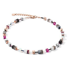 Load image into Gallery viewer, GeoCUBE® Necklace Rose Gold, White &amp; Pink
