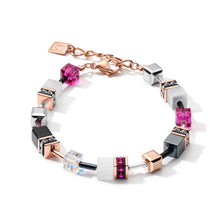 Load image into Gallery viewer, GeoCUBE® Bracelet Rose Gold, White &amp; Pink
