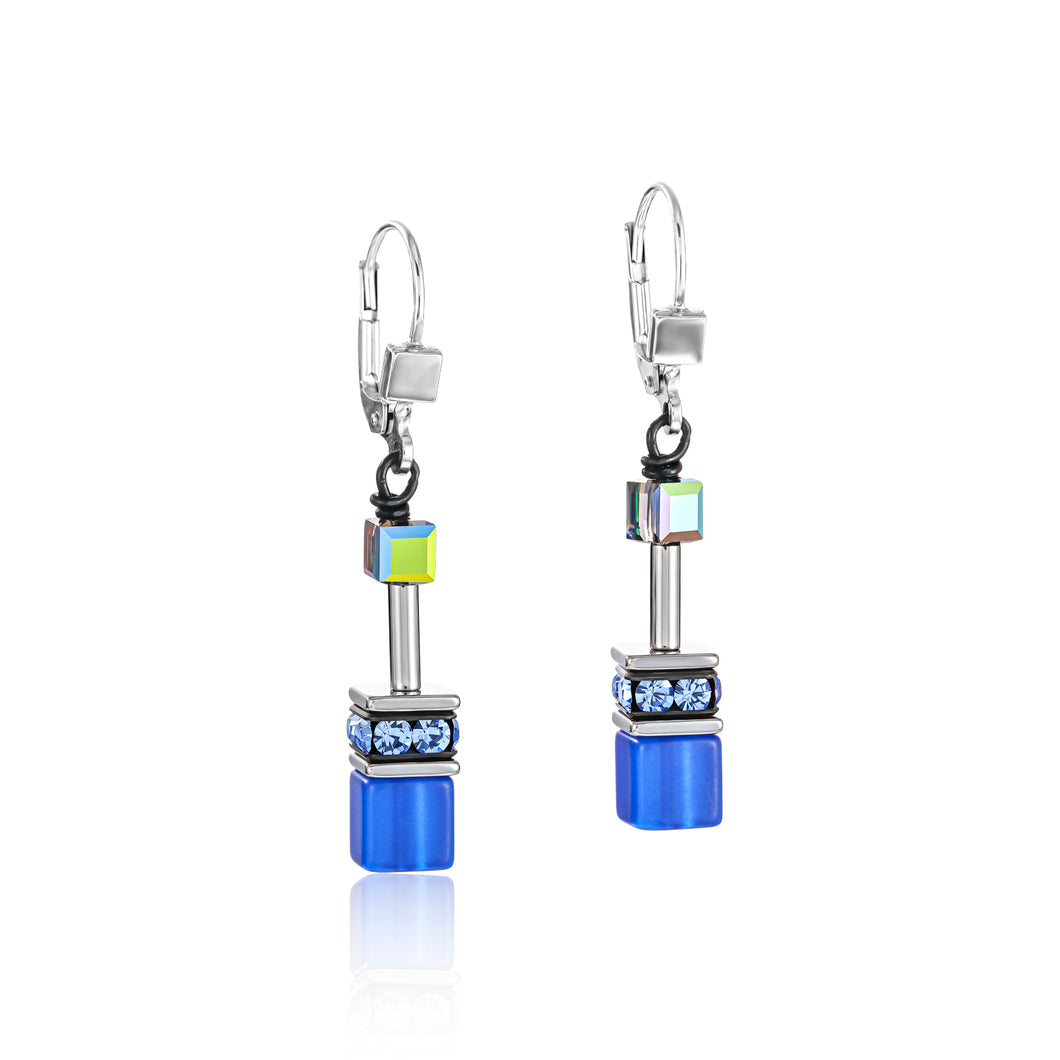 GeoCUBE® Earrings Cobalt Blue