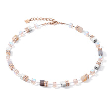 Load image into Gallery viewer, GeoCUBE® Necklace Botswana Agate &amp; Haematite Apricot
