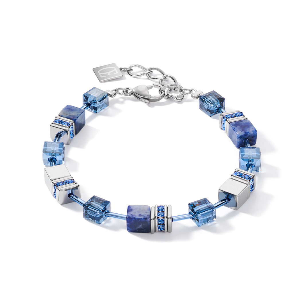 GeoCUBE® Bracelet Sodalite & Haematite Blue