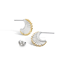 Load image into Gallery viewer, Essence Radiance Golden Small Fan Stud Earrings
