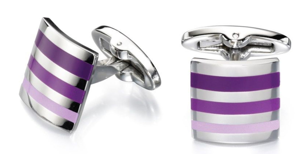 Purple Shades Stripe Cufflinks