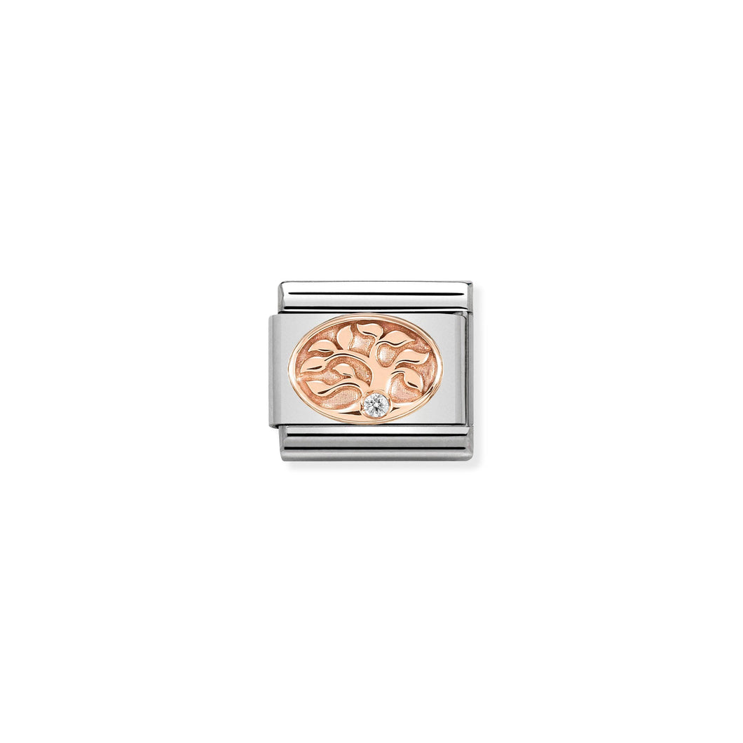Composable Classic Link Bonded Rose Gold Tree Of Life With Stone
