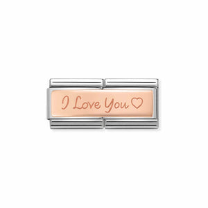 Composable Classic Double Link Bonded Rose Gold I Love You