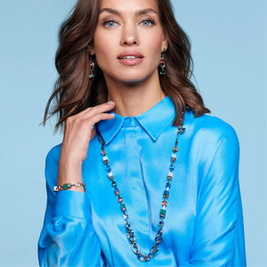 Necklace GeoCUBE® Statement Precious Chunky Chain Multi-Wear 35 Multi-Colour
