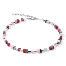 Load image into Gallery viewer, Necklace GeoCUBE® Crystals &amp; Gemstones Red-Purple
