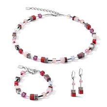 Load image into Gallery viewer, Necklace GeoCUBE® Crystals &amp; Gemstones Red-Purple
