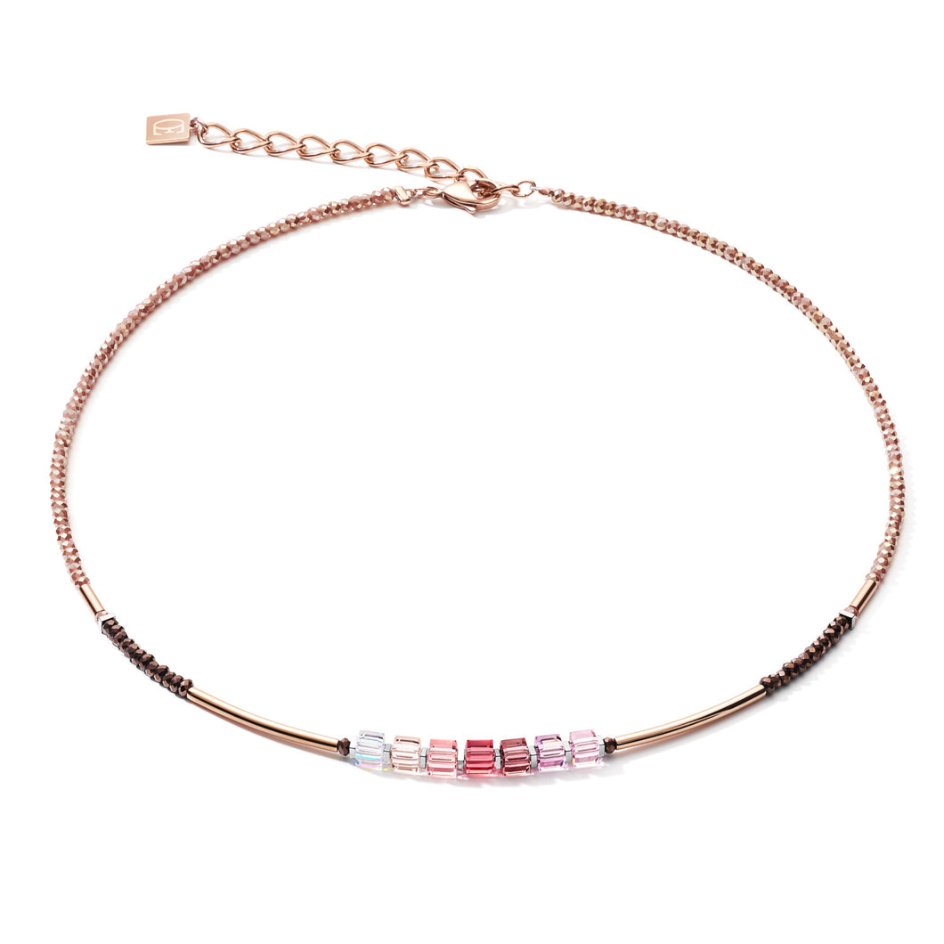 Necklace GeoCUBE® Shades Of Pink-Lilac