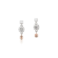 Load image into Gallery viewer, Earrings GeoCUBE® Cluster Silver-Rose Gold
