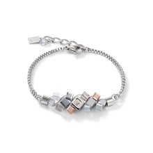 Load image into Gallery viewer, Bracelet GeoCUBE® Cluster Silver-Rose Gold
