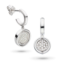 Load image into Gallery viewer, Revival Eclipse Lux CZ Spinning Semi Hoop Drop Earrings
