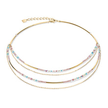 Load image into Gallery viewer, Waterfall Delicate Necklace Gold Multicolour Pastel Romantic
